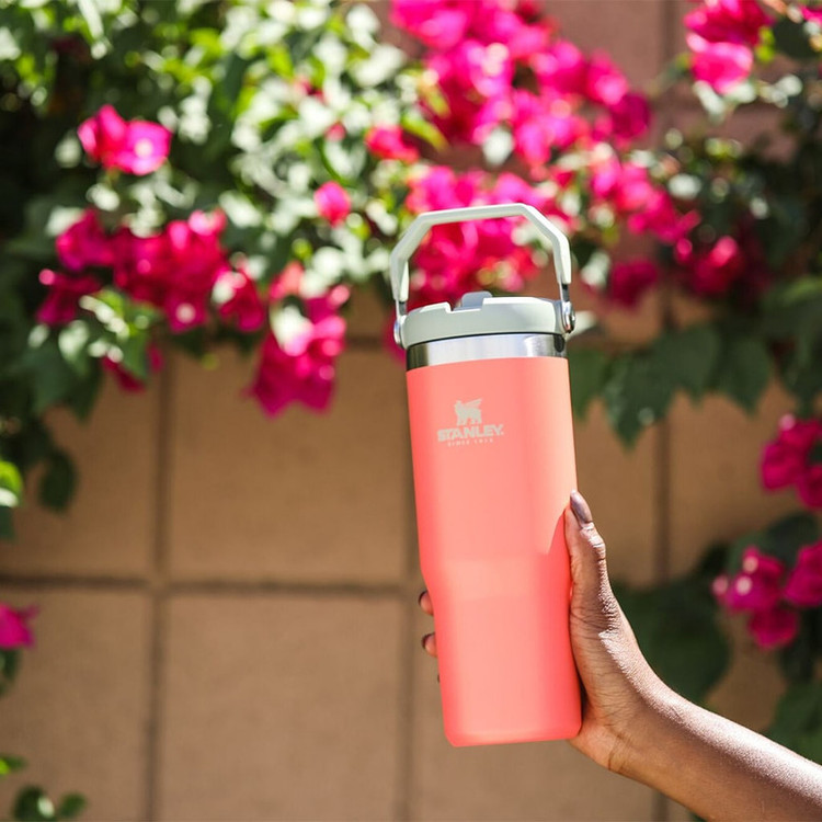 قمقمه 0.88 لیتری مدل Iceflow Flip Straw Tumbler، جنس استیل، دارای درب پیچی با سری پیچی آساننوش نیدار، عایق حرارت استیل