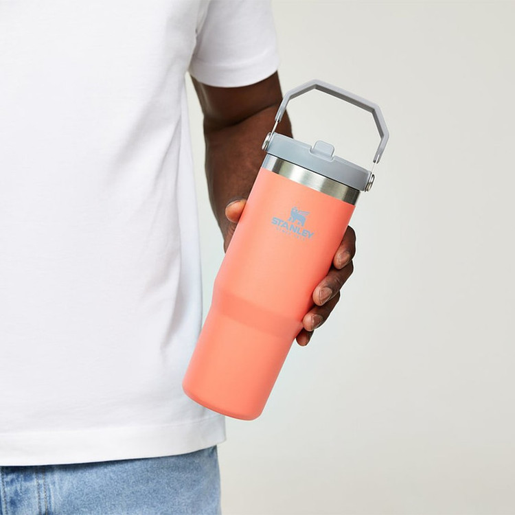 قمقمه 0.88 لیتری مدل Iceflow Flip Straw Tumbler، جنس استیل، دارای درب پیچی با سری پیچی آساننوش نیدار، عایق حرارت استیل