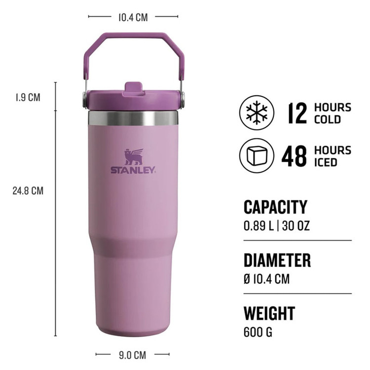 قمقمه 0.88 لیتری مدل Iceflow Flip Straw Tumbler، جنس استیل، دارای درب پیچی با سری پیچی آساننوش نیدار، عایق حرارت استیل
