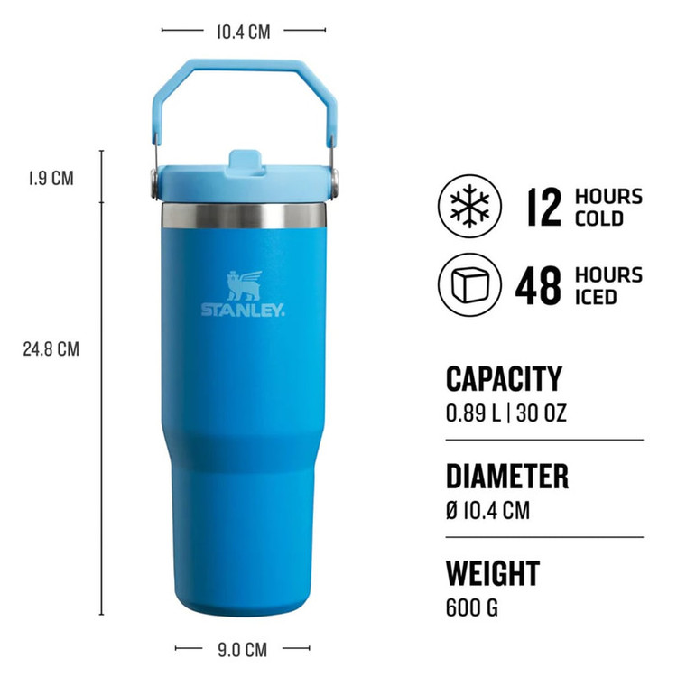 قمقمه 0.88 لیتری مدل Iceflow Flip Straw Tumbler، جنس استیل، دارای درب پیچی با سری پیچی آساننوش نیدار، عایق حرارت استیل