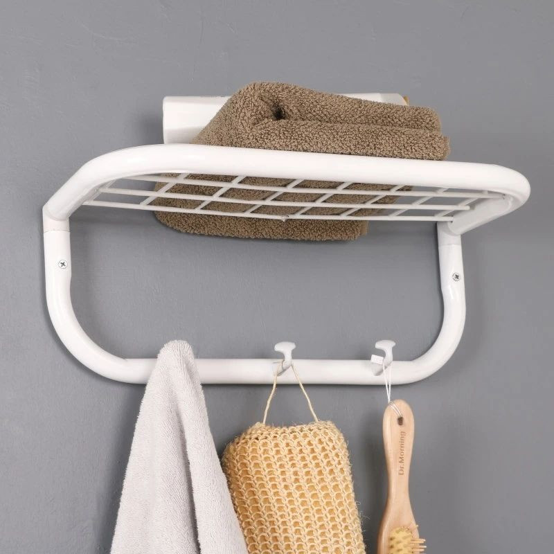 رخت‌آویز حمام آتلَس مدل AS003، آلومینیوم، قابلیت نصب به دیوار، ابعاد 38×22×16 سانتی‌متر، وزن 400 گرم