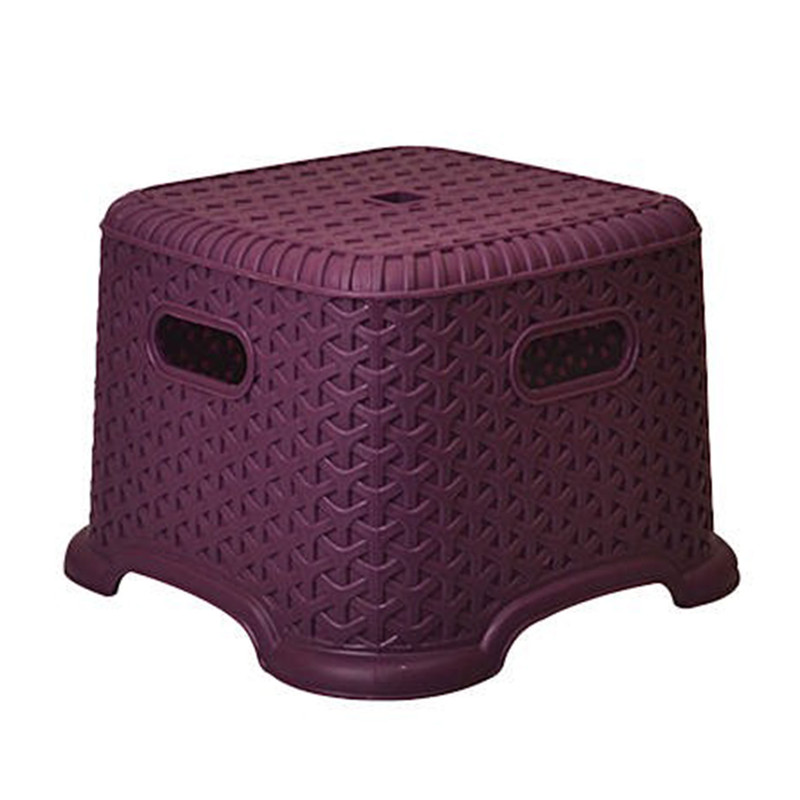 صندلی حمام پلاستیکی Wicker-SML با دسته حمل، ابعاد 19×19×22 سانتی‌متر، وزن 350 گرم