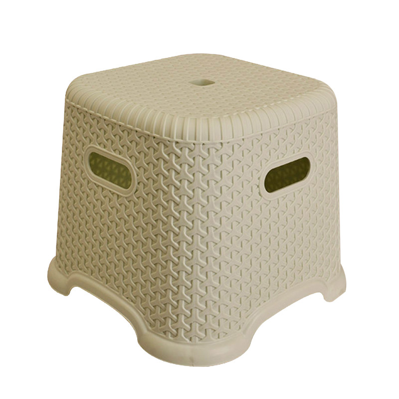 صندلی حمام Wicker-LRG پلاستیکی، دارای دسته، ابعاد 27x27x29 سانتی‌متر، وزن 450 گرم
