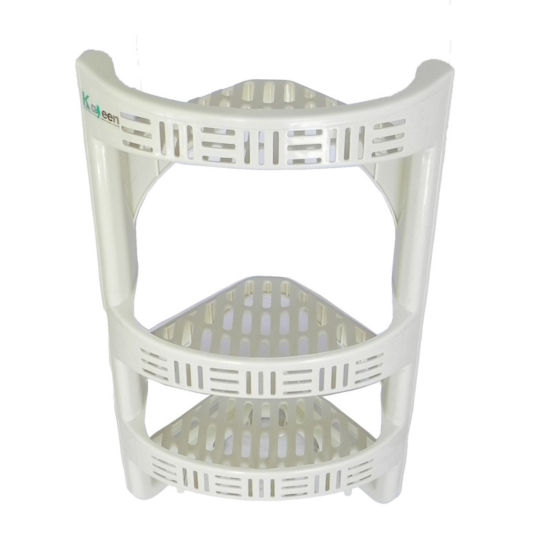 قفسه حمام پلاستیکی کد 0098، نصب دیواری، ابعاد 42x34x5 سانتی‌متر، وزن 90 گرم