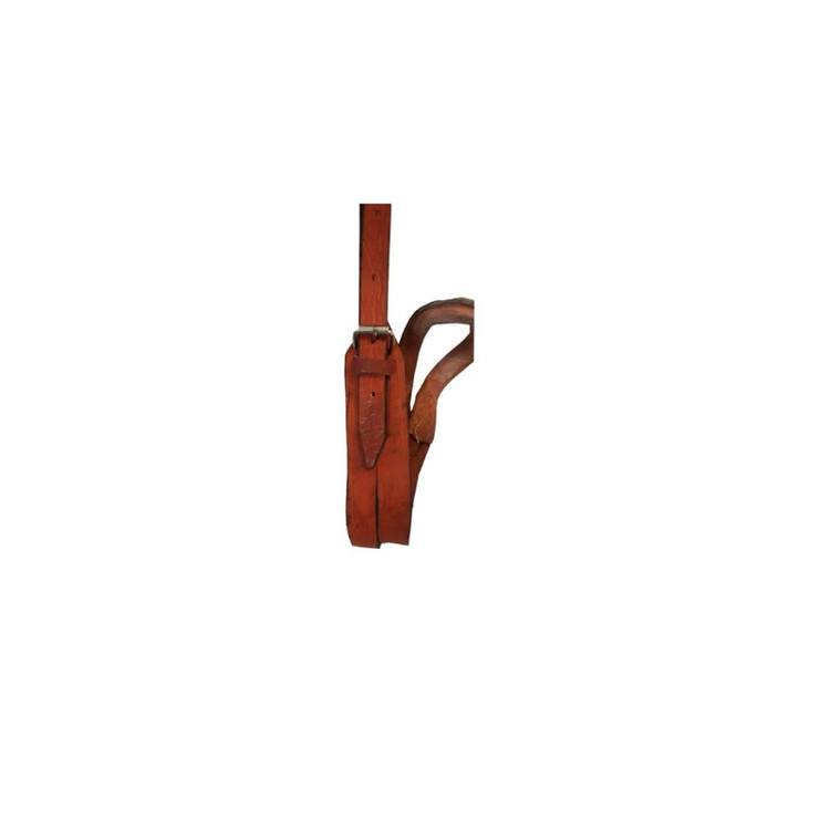 زین اسب چرمی با رکاب، تنگ، زیر دمی و سینهبند، ابعاد 60×40×40 سانتیمتر و وزن 4350 گرم