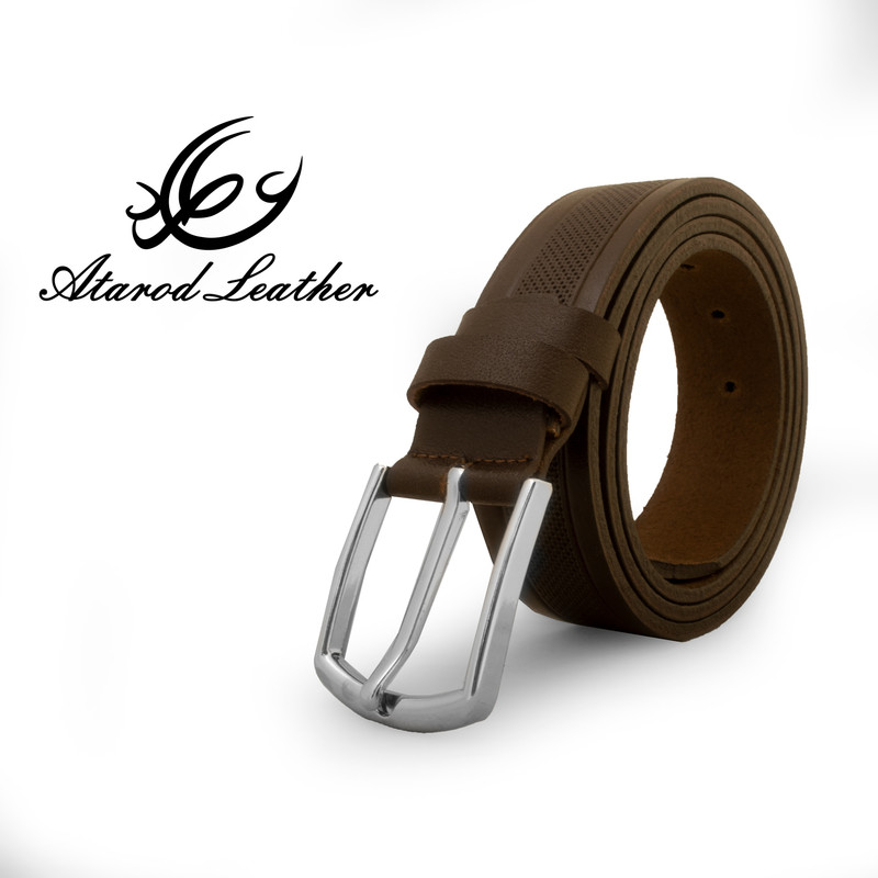 کمربند مردانه چرم عطارد مدل چرم طبیعی گاومیش کد B35