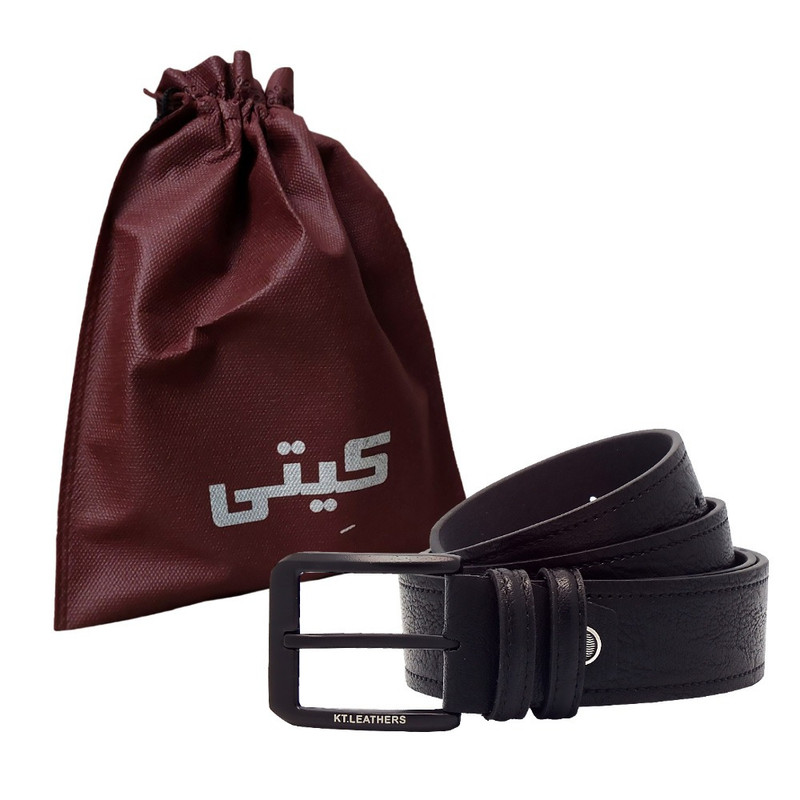 کمربند مردانه کیتی مدل چرم صنعتی قلابدار کد PRO205IN200