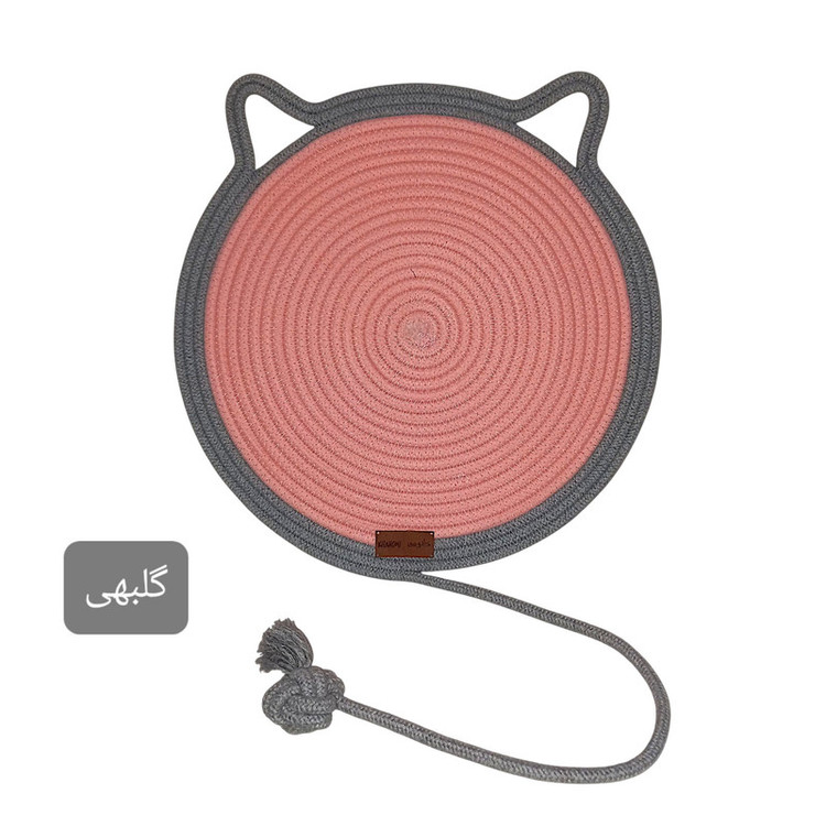 اسکرچر گربه و سگ مدل گربهای از ریسمان قیطان مقاوم در برابر آب، آویزی و قابل شستشو با دست، با ابعاد 34x34x1 سانتیمتر، مناسب توله، بالغ و سالمند
