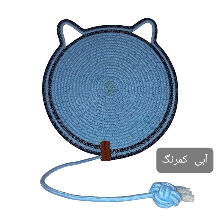 اسکرچر گربه و سگ مدل گربهای از ریسمان قیطان مقاوم در برابر آب، آویزی و قابل شستشو با دست، با ابعاد 34x34x1 سانتیمتر، مناسب توله، بالغ و سالمند