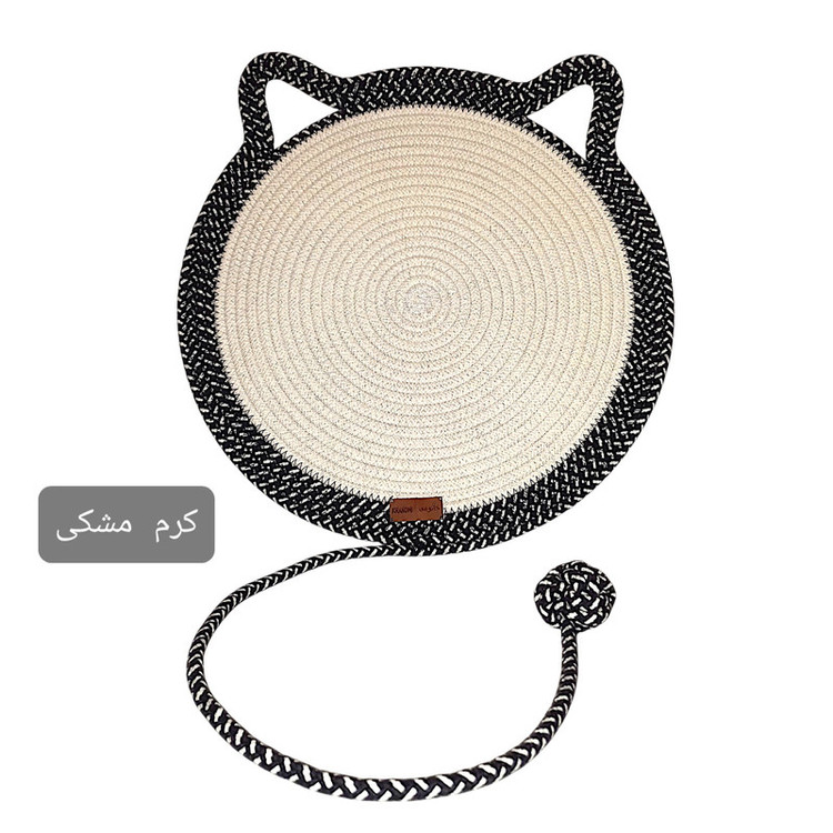 اسکرچر گربه و سگ مدل گربهای از ریسمان قیطان مقاوم در برابر آب، آویزی و قابل شستشو با دست، با ابعاد 34x34x1 سانتیمتر، مناسب توله، بالغ و سالمند