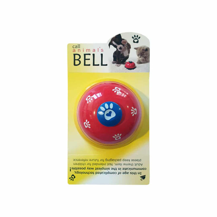 زنگ آموزشی مخصوص سگ و گربه مدل Bell با ابعاد 6x6x9 سانتیمتر، وزن 50 گرم، جنس پلاستیک و فلز، مناسب آموزش شرطی و ایجاد ارتباط بهتر حیوان خانگی