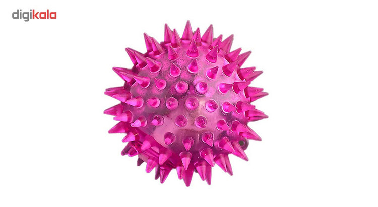 اسباب بازی توپ خاردار لاتکسی سگ مدل Latex Dog Ball با جنس پلاستیک نرم ژلاتینی، دارای سوت فشاری و مناسب بازیهای پرتابی و شکارچی