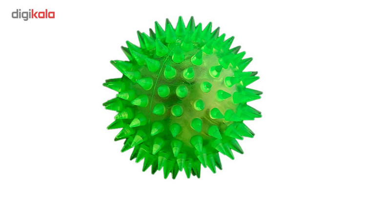 اسباب بازی توپ خاردار لاتکسی سگ مدل Latex Dog Ball با جنس پلاستیک نرم ژلاتینی، دارای سوت فشاری و مناسب بازیهای پرتابی و شکارچی