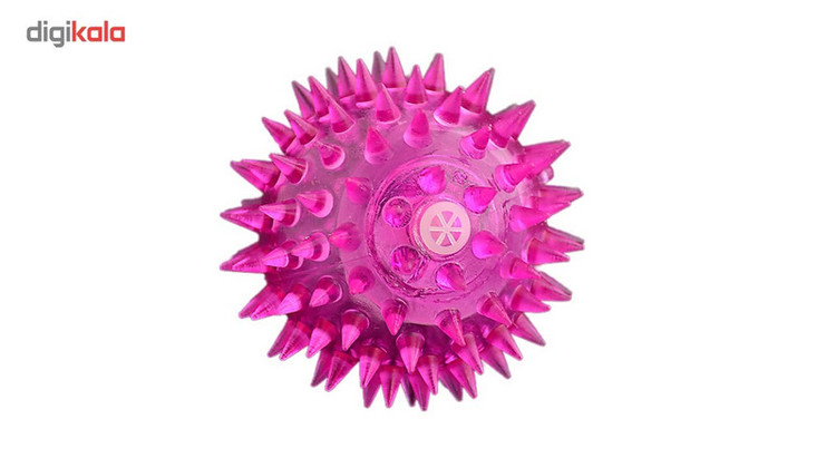اسباب بازی توپ خاردار لاتکسی سگ مدل Latex Dog Ball با جنس پلاستیک نرم ژلاتینی، دارای سوت فشاری و مناسب بازیهای پرتابی و شکارچی