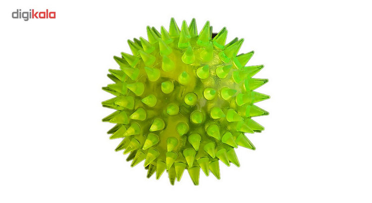 اسباب بازی توپ خاردار لاتکسی سگ مدل Latex Dog Ball با جنس پلاستیک نرم ژلاتینی، دارای سوت فشاری و مناسب بازیهای پرتابی و شکارچی
