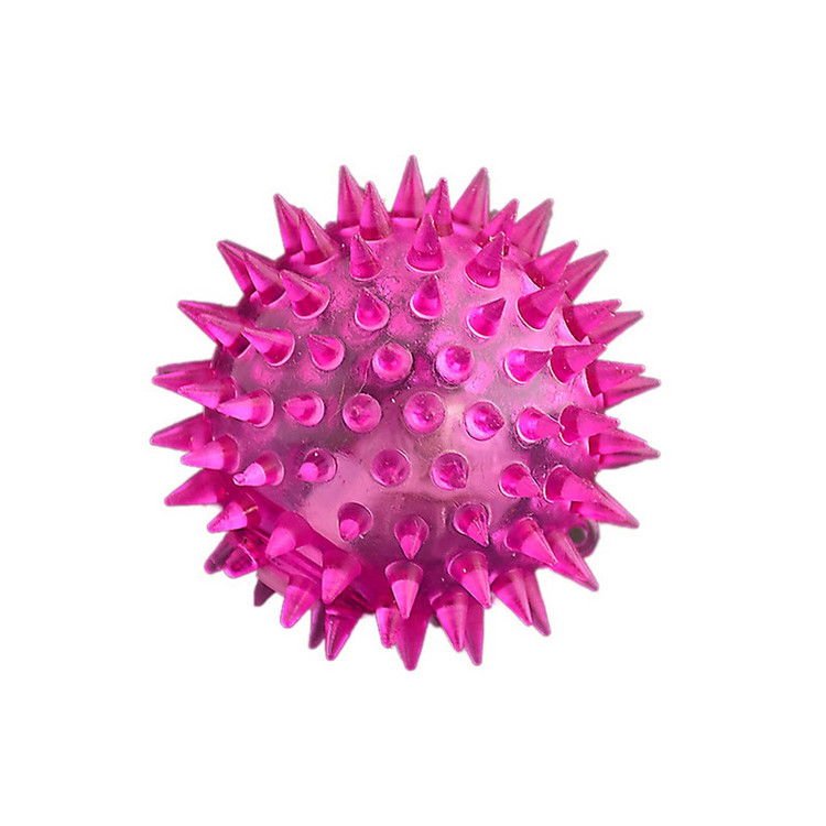 اسباب بازی توپ خاردار لاتکسی سگ مدل Latex Dog Ball با جنس پلاستیک نرم ژلاتینی، دارای سوت فشاری و مناسب بازیهای پرتابی و شکارچی