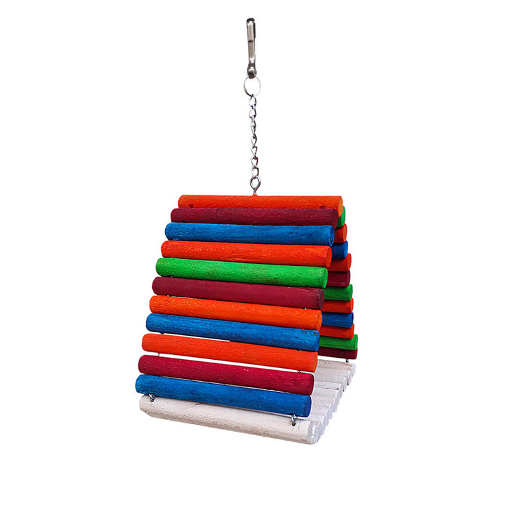 مخفیگاه چوبی پرنده مدل NT21 با ابعاد 18x18x12 سانتیمتر، ساخته شده از چوب طبیعی بدون حساسیت، مناسب آرامش و استراحت پرندگان بالغ، دارای رنگ خوراکی و نظافت آسان، ساخت ایران