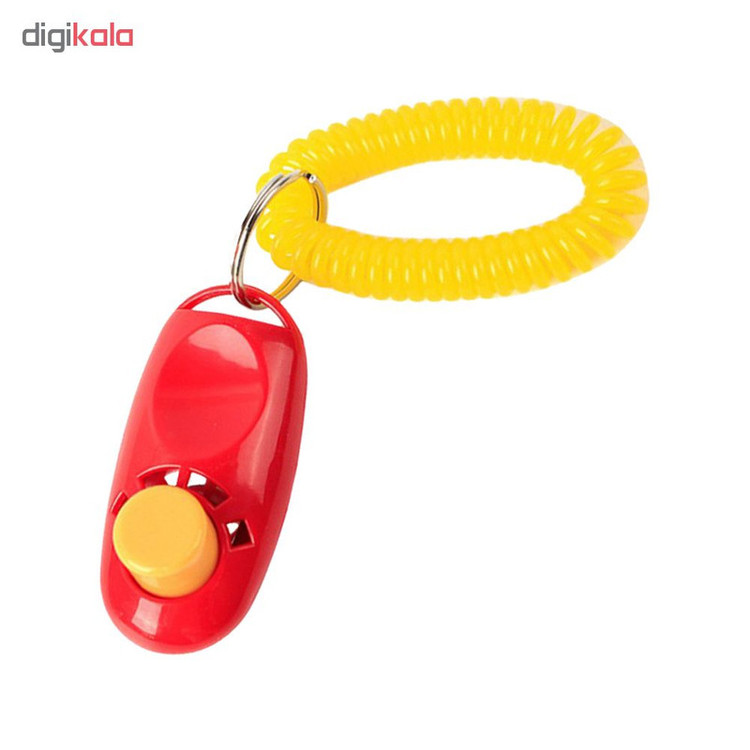 کلیکر آموزشی سگ مدل i-Click R با حلقه فنری اتصال به مچ و قابلیت نصب روی جا کلیدی، ابعاد 6.3x3 سانتیمتر و وزن 30 گرم