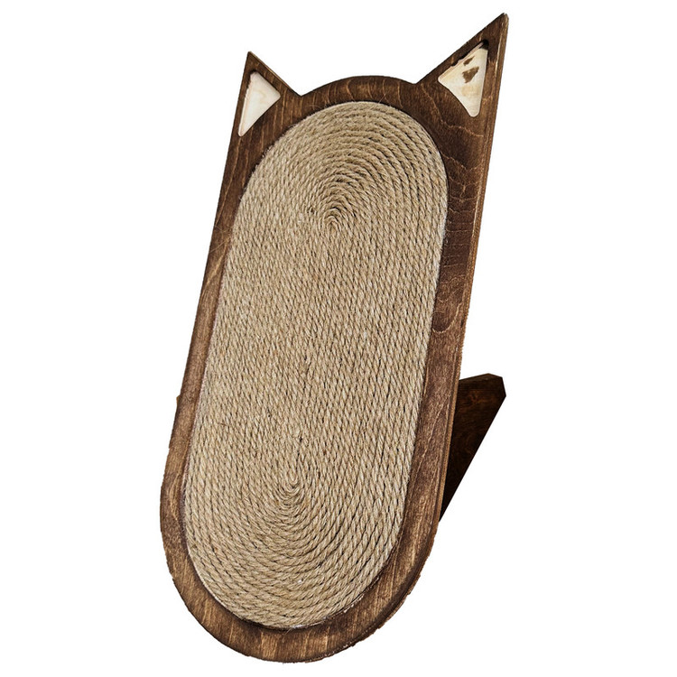 اسکرچر چوبی گربه مدل پرشین مقاوم در برابر جویدن و آب با پایه چوبی مقاوم و ابعاد 20x20x40 سانتیمتر مناسب توله، بالغ و سالمند