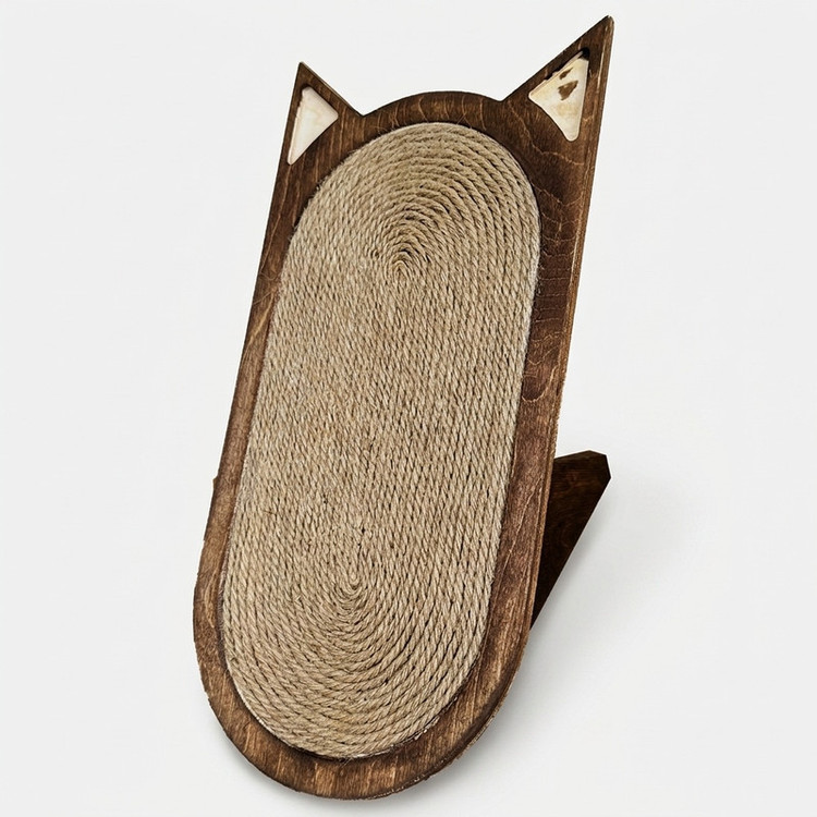 اسکرچر چوبی گربه مدل پرشین مقاوم در برابر جویدن و آب با پایه چوبی مقاوم و ابعاد 20x20x40 سانتیمتر مناسب توله، بالغ و سالمند