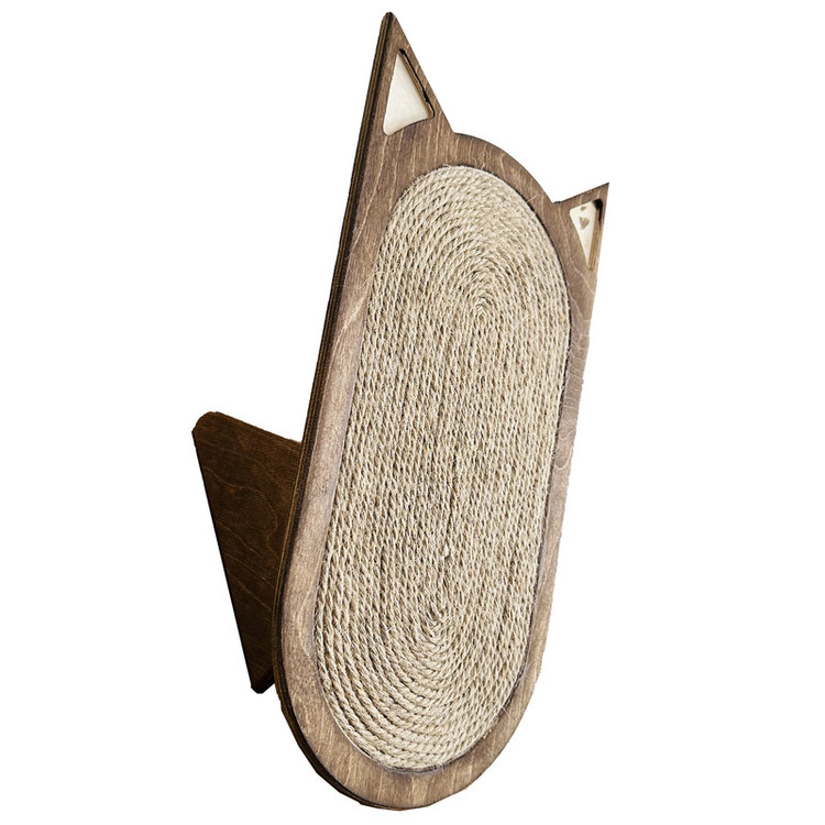 اسکرچر چوبی گربه مدل پرشین مقاوم در برابر جویدن و آب با پایه چوبی مقاوم و ابعاد 20x20x40 سانتیمتر مناسب توله، بالغ و سالمند