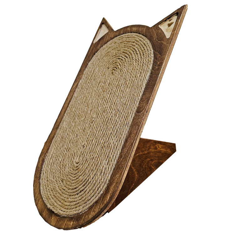 اسکرچر چوبی گربه مدل پرشین مقاوم در برابر جویدن و آب با پایه چوبی مقاوم و ابعاد 20x20x40 سانتیمتر مناسب توله، بالغ و سالمند