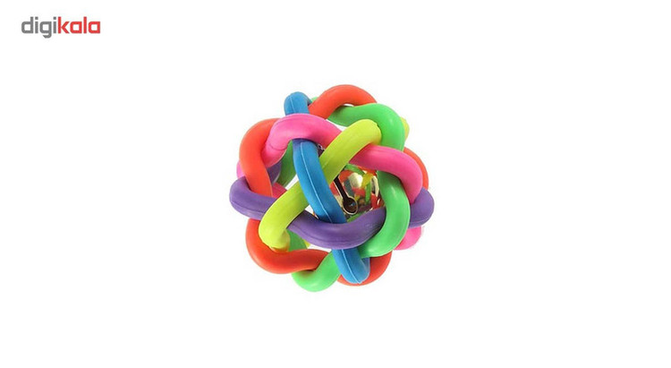 توپ اسباب بازی سگ تو در تو مدل Juguetes Perro Ball-S با زنگوله داخلی، جنس لاستیک قابل انعطاف با قطر 5.5 سانتیمتر ، مقاوم و سرگرمکننده، مناسب تقویت سلامت و بازی سگها
