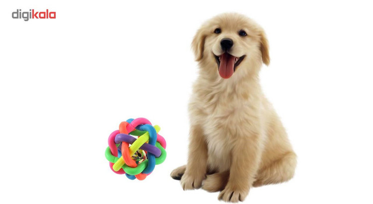 توپ اسباب بازی سگ تو در تو مدل Juguetes Perro Ball-S با زنگوله داخلی، جنس لاستیک قابل انعطاف با قطر 5.5 سانتیمتر ، مقاوم و سرگرمکننده، مناسب تقویت سلامت و بازی سگها