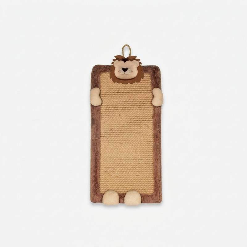 اسکرچر دیواری گربه مدل 01 با جنس چوب و کنف و ابعاد 50x22x5 سانتی‌متر مناسب برای تقویت ناخن و سرگرمی حیوانات