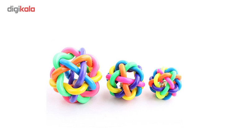 اسباب بازی سگ توپ پیچ در پیچ مدل Juguetes Perro Ball-L قطر 8.5 سانتی متری