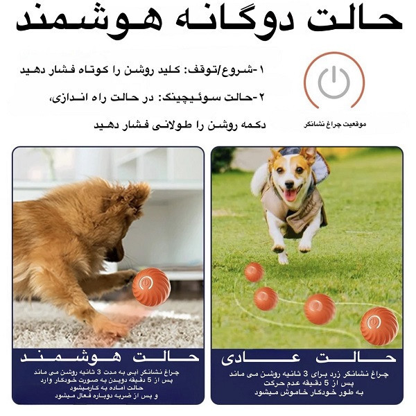 اسباب بازی سگ و گربه مدل توپ اتوماتیک