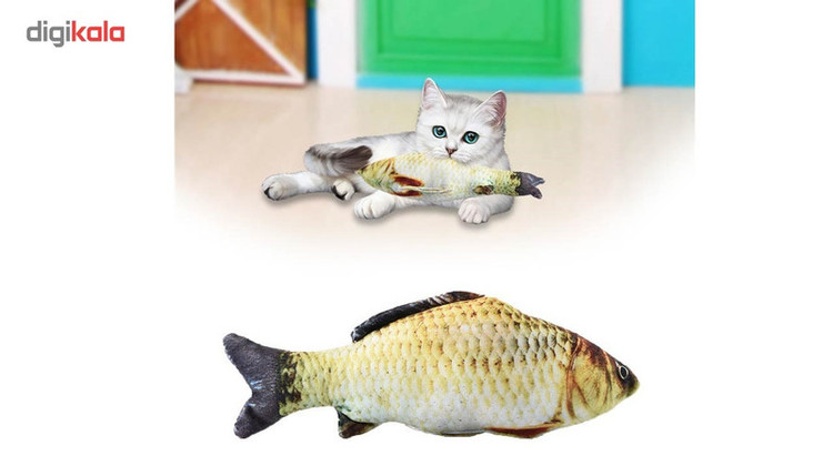 اسباب بازی گربه سری ماهی پولیشی مدل Plush Fish Imitation FT001-S