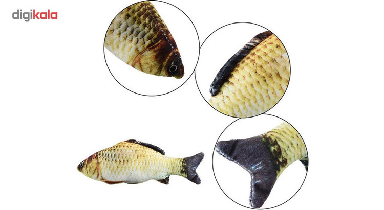 اسباب بازی گربه سری ماهی پولیشی مدل Plush Fish Imitation FT001-S