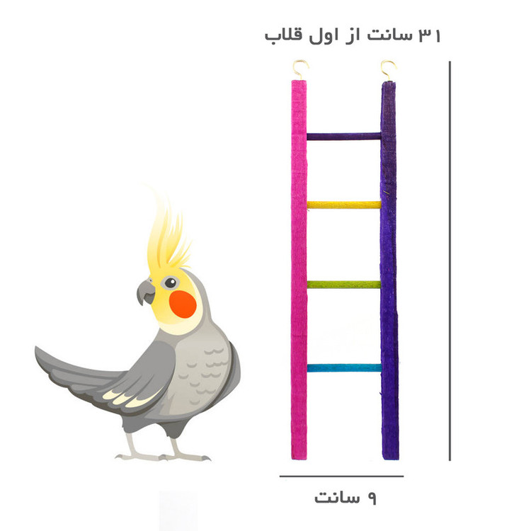 نردبان اسباب بازی پرندگان مدل رنگی کد 31