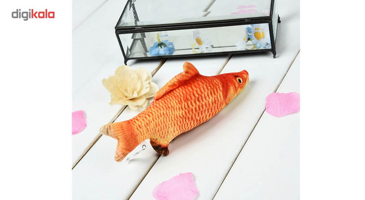 اسباب بازی گربه سری ماهی پولیشی مدل Plush Fish Imitation FT002-S