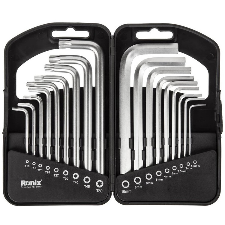 آچار آلن و ستاره ای رونیکس مدل 2051HEX-KEY مجموعه 18 عددی