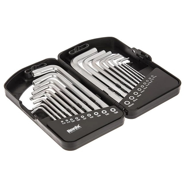 آچار آلن و ستاره ای رونیکس مدل 2051HEX-KEY مجموعه 18 عددی