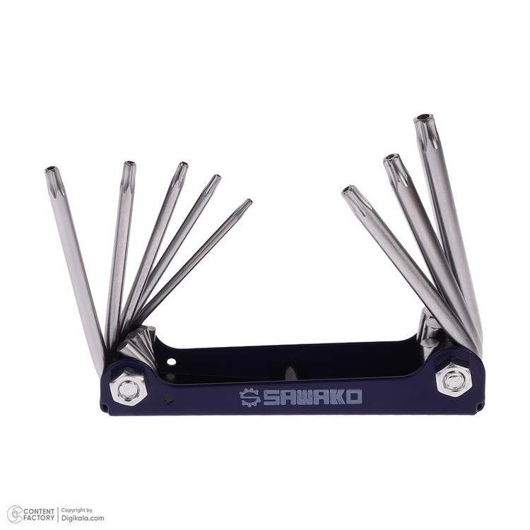 آچار آلن ستاره ای چاقویی ساواکو مدل S2902 مجموعه 8 عددی