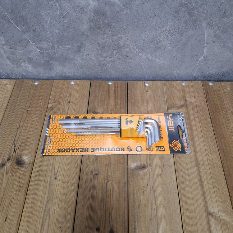 آچار آلن ستاره ای یلو مدل 9PCS مجموعه 9 عددی