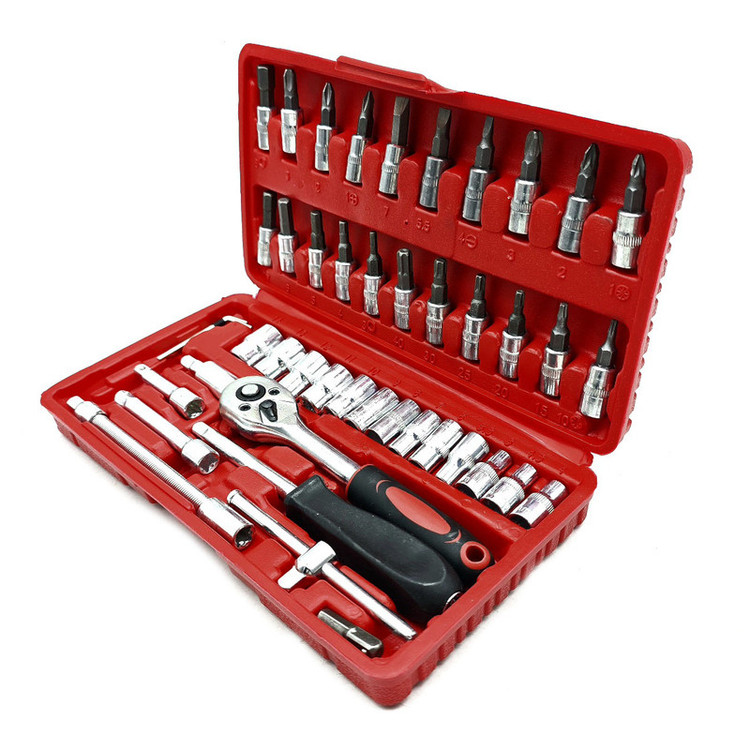 آچار بکس همه کاره راویکس مدل 46pcs-red مجموعه 4 عددی
