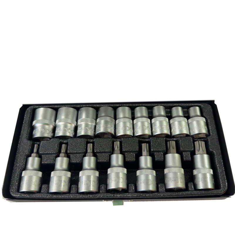 آچار بکس ستاره ای اپکس مدلSMT-APPEX-ALEN BOXI-E -T1/2INCH-APX6016-NEW مجموعه 16 عددی