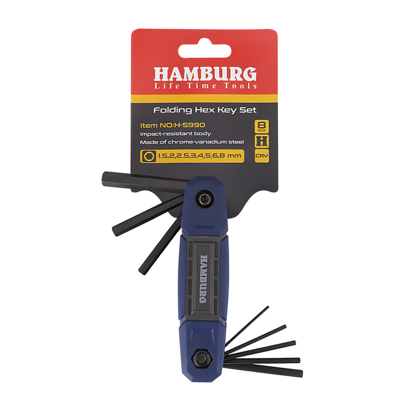 آچار آلن هامبورگ مدل HAMBURG -990 مجموعه 8 عددی