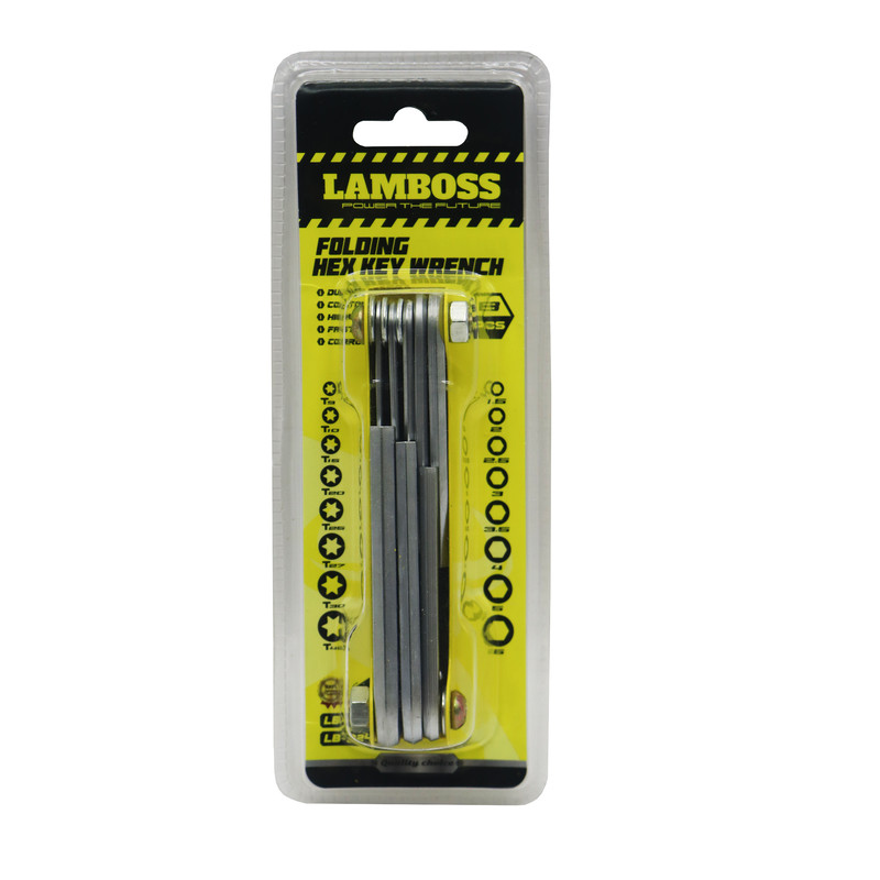 آچار آلن شش گوش لامبوس مدل چاقویی کد YP-1.5/6MM مجموعه 8 عددی