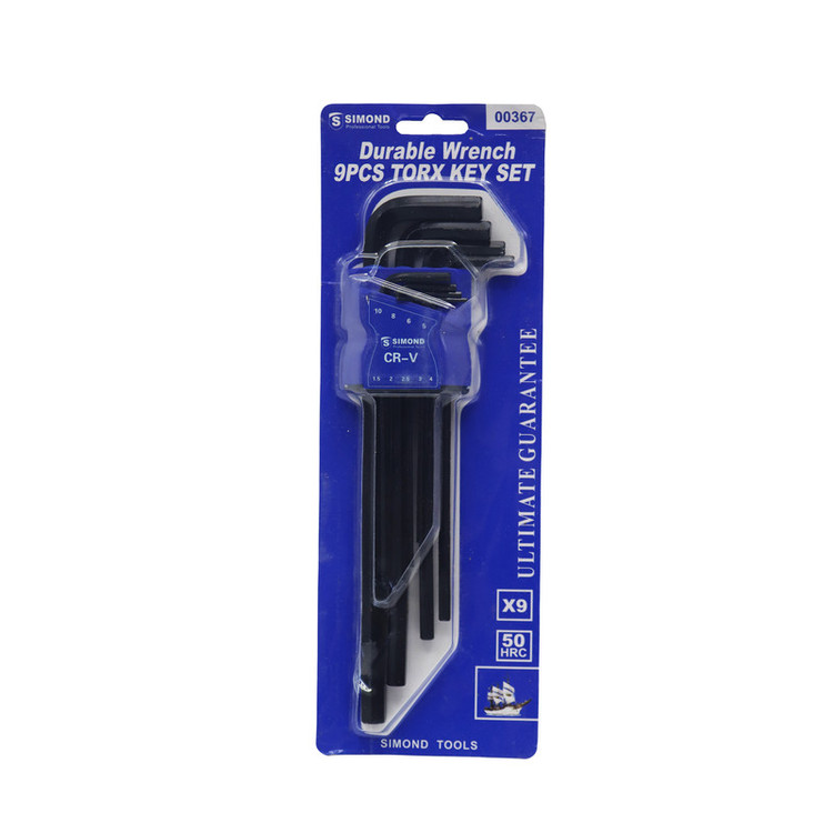 آچار آلن شش گوش سیموند کد YP-00367-9PCS مجموعه 9 عددی