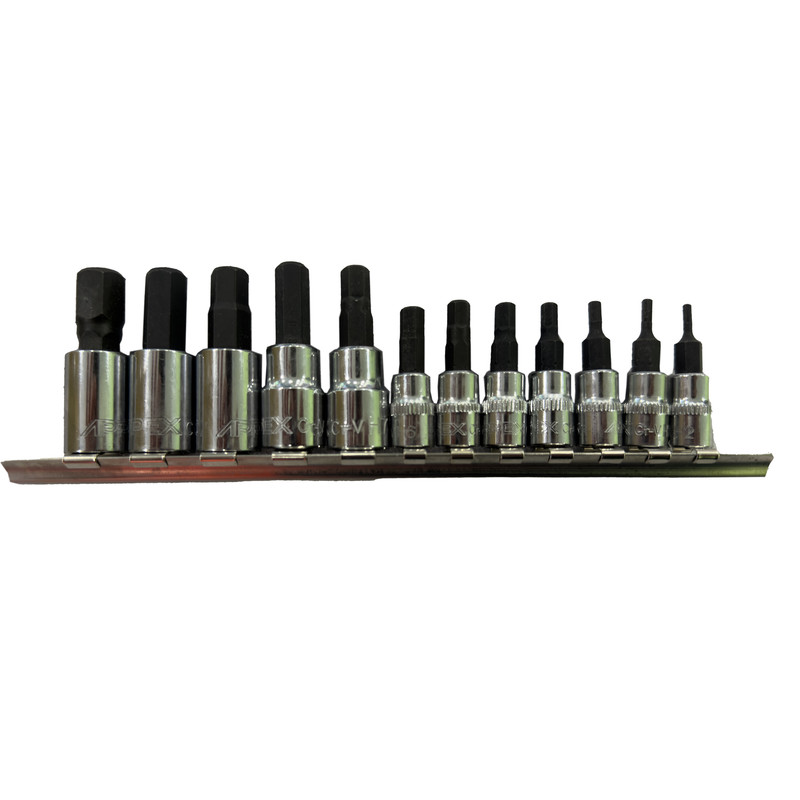 آچار آلن بکسی اپکس مدل ریلی SMT-ALEN BOXI REILI-APXZ60112-1/4-3/8-مجموعه 12 عددی