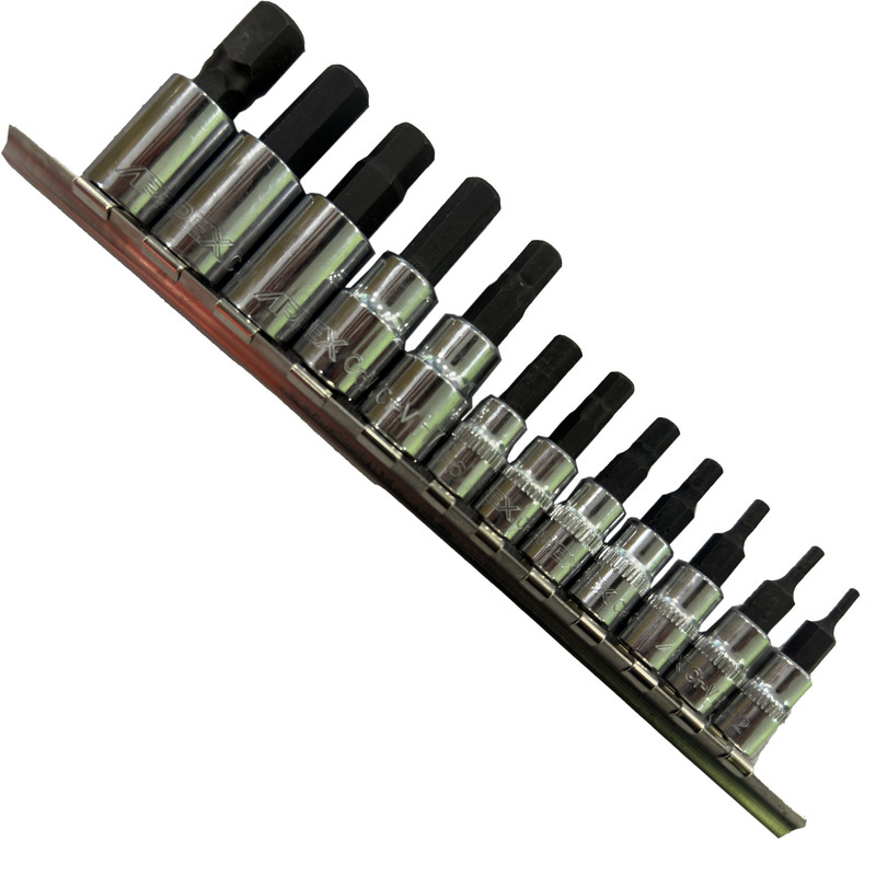 آچار آلن بکسی اپکس مدل ریلی SMT-ALEN BOXI REILI-APXZ60112-1/4-3/8-مجموعه 12 عددی