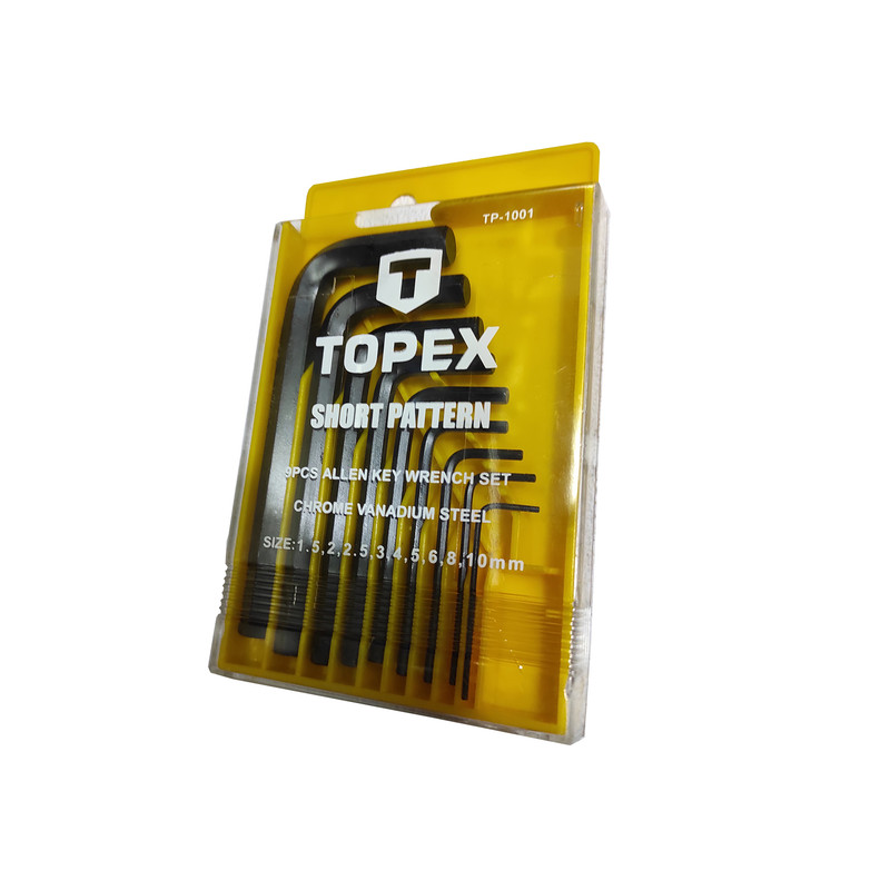 آچار آلن تاپکس مدل SMT-TOPEX-TP1001-SHORT PATTERN مجموعه 9 عددی