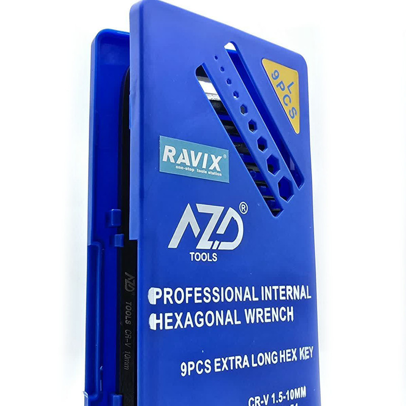 آچار آلن شش گوش راویکس مدل AZD-TOOLS-9PCS سایز 1.5الی 10 میلی متر مجموعه 9 عددی