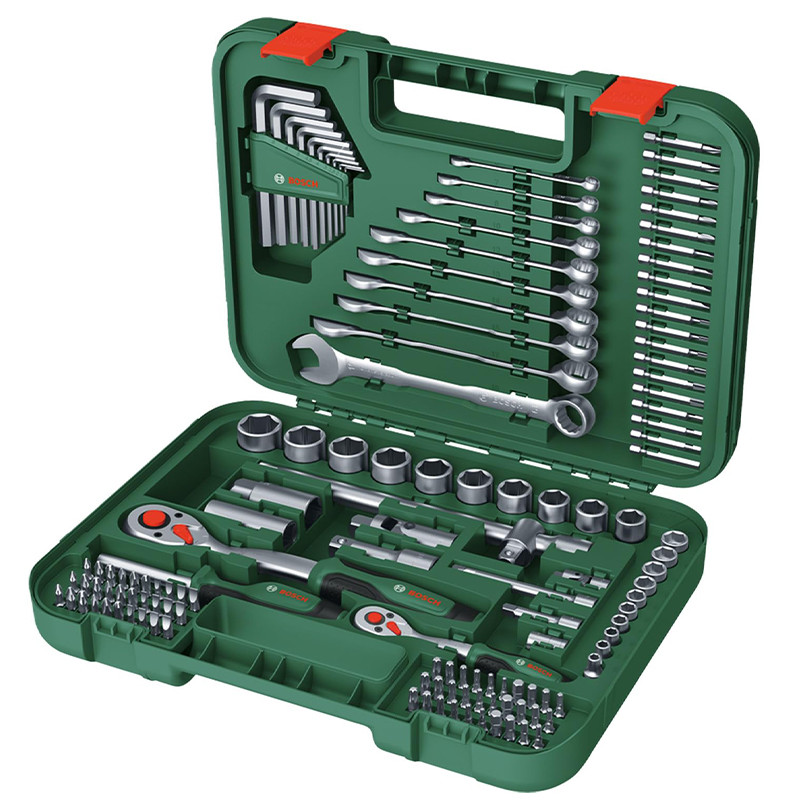 آچار و سری بکس بوش مدل فوق حرفه ای کد BO132X مجموعه 132 عددی
