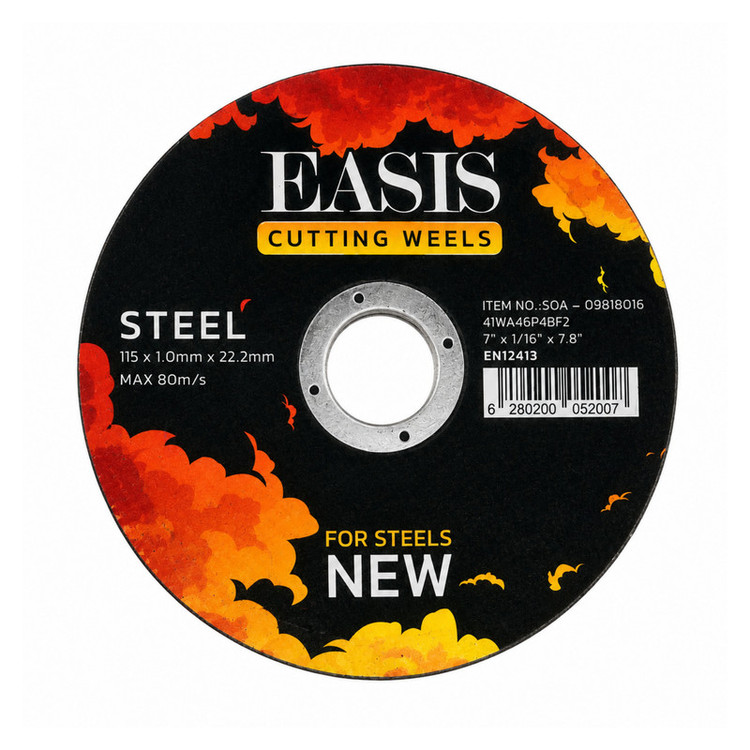 صفحه استیل بر آسیس مدل CUTTING WEELS سایز ۱۱۵ میلیمتر بسته ۱۰ عددی